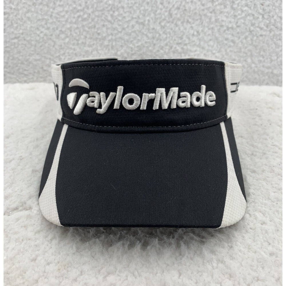 Taylormade Golf Visor‎ Mens Hook Loop Hat OSFM R11 Pienta Black White Sports Dad